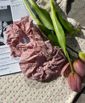 2Pコットンレースシュシュ