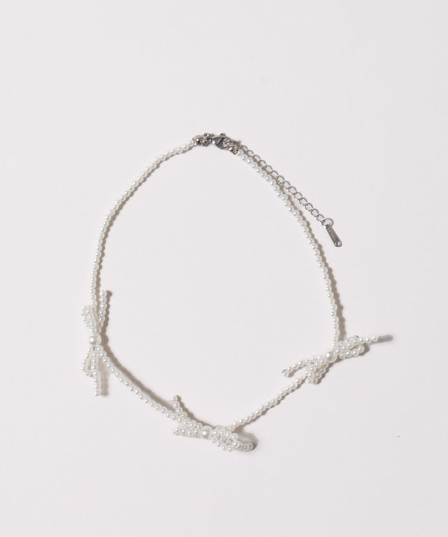 ⬇️アンティーク　ヴィンテージ　⭐︎ リボン　ネックレス Ponte Vecchio ポンテヴェキオ リボンモチーフ ダイヤモンド