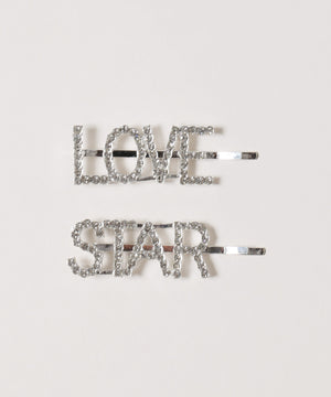 2Pビジューロゴヘアピン