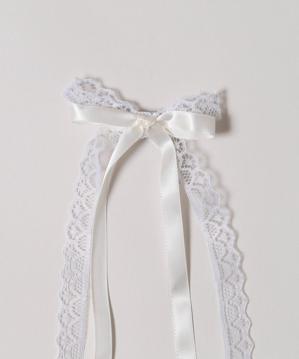 レイヤードリボンロングピン