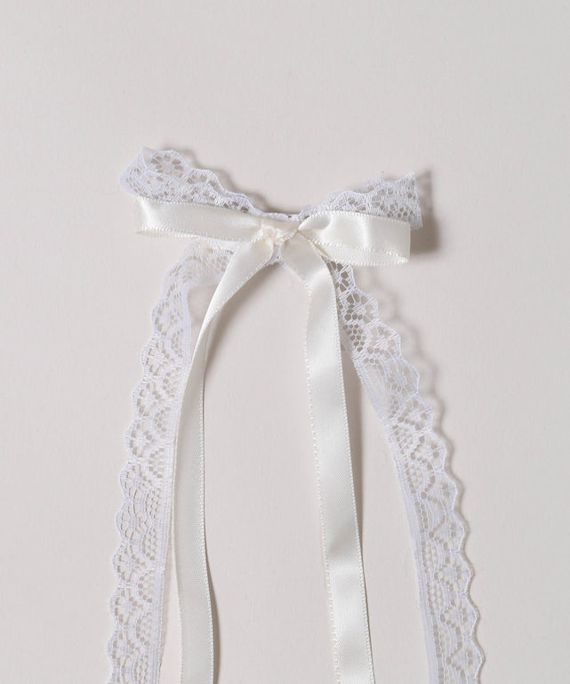 レイヤードリボンロングピン