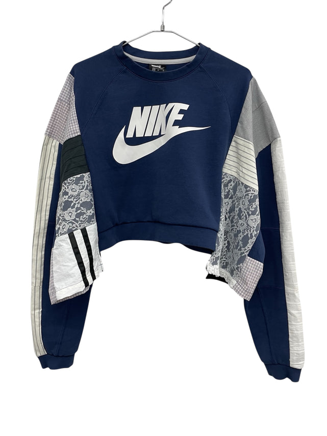 NIKE リメイク スウェット 再構築 ドッキング 古着 一点物　短丈 リメイク 再構築スウェット – WEGO ONLINE STORE