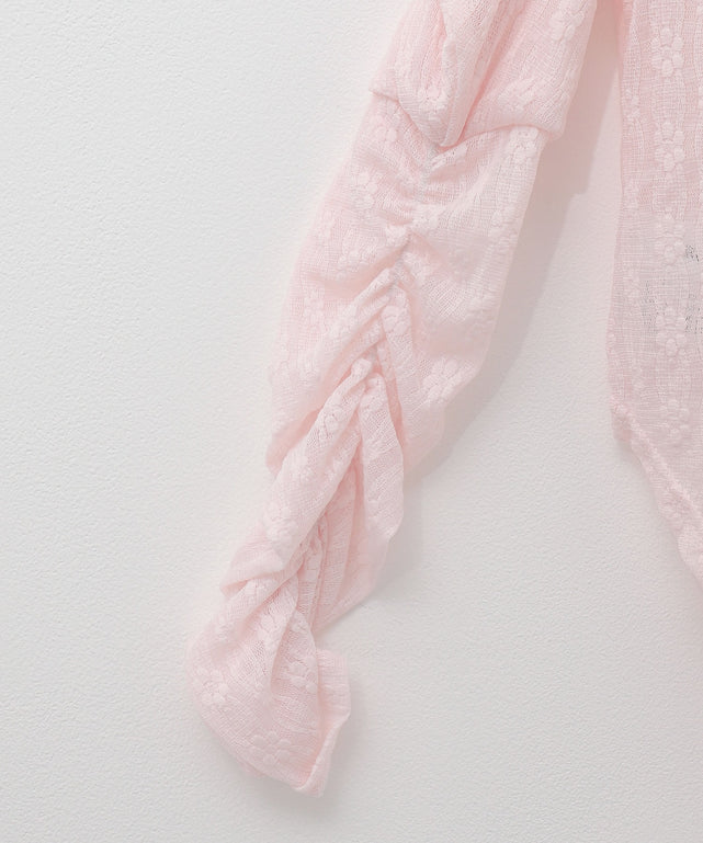 パフスリーブレースレオタード