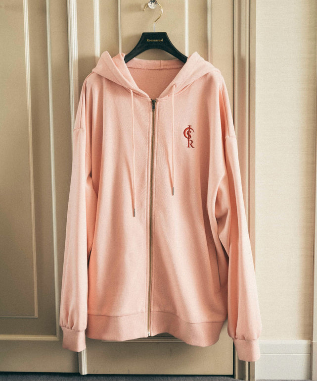 ロゴ刺繍ZIPビッグパーカ