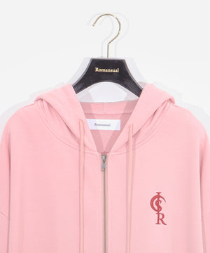 ロゴ刺繍ZIPビッグパーカ