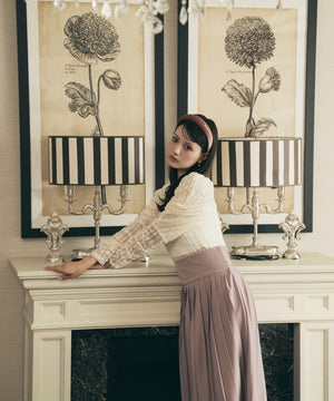 ロゴ刺繍ベロアカチューシャ