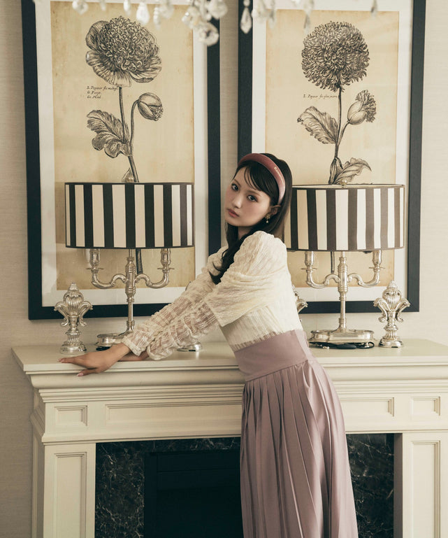 ロゴ刺繍ベロアカチューシャ