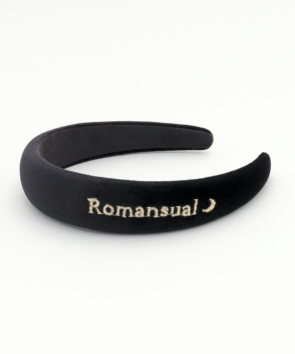 ロゴ刺繍ベロアカチューシャ