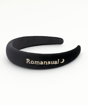 ロゴ刺繍ベロアカチューシャ