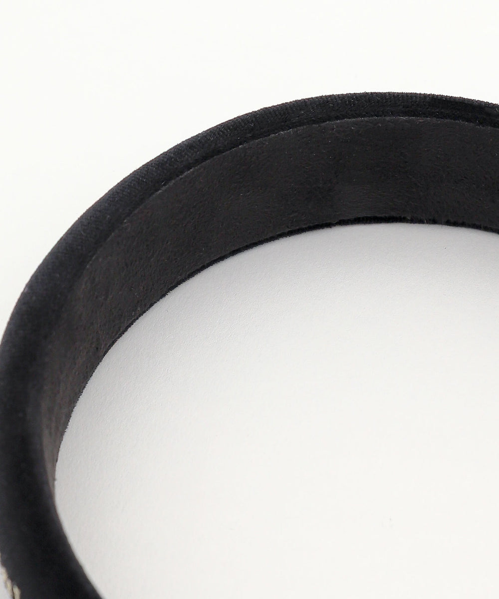 ロゴ刺繍ベロアカチューシャ