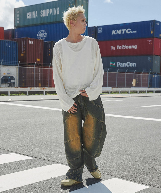 オフホワイト　モデル：178㎝　L着用