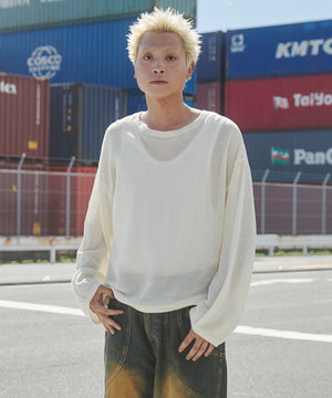 オフホワイト　モデル：178㎝　L着用