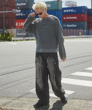 グレー　モデル：178㎝　L着用