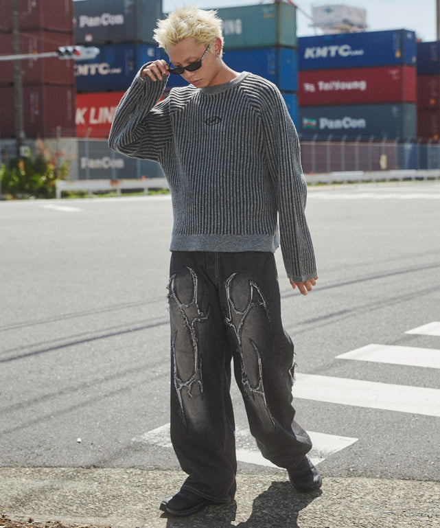 グレー　モデル：178㎝　L着用