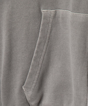 ピグメントダメージアップリケZIPパーカー