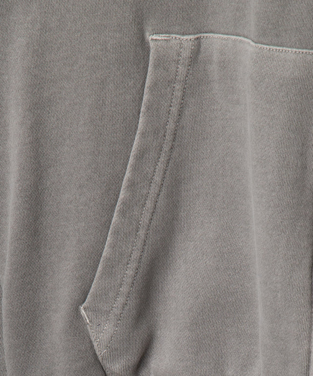 ピグメントダメージアップリケZIPパーカー