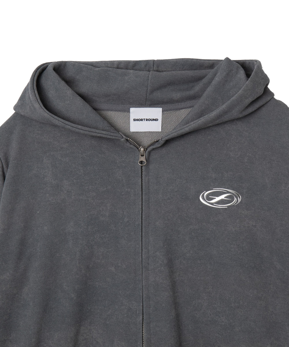 メタルワンポイントZIPパーカー