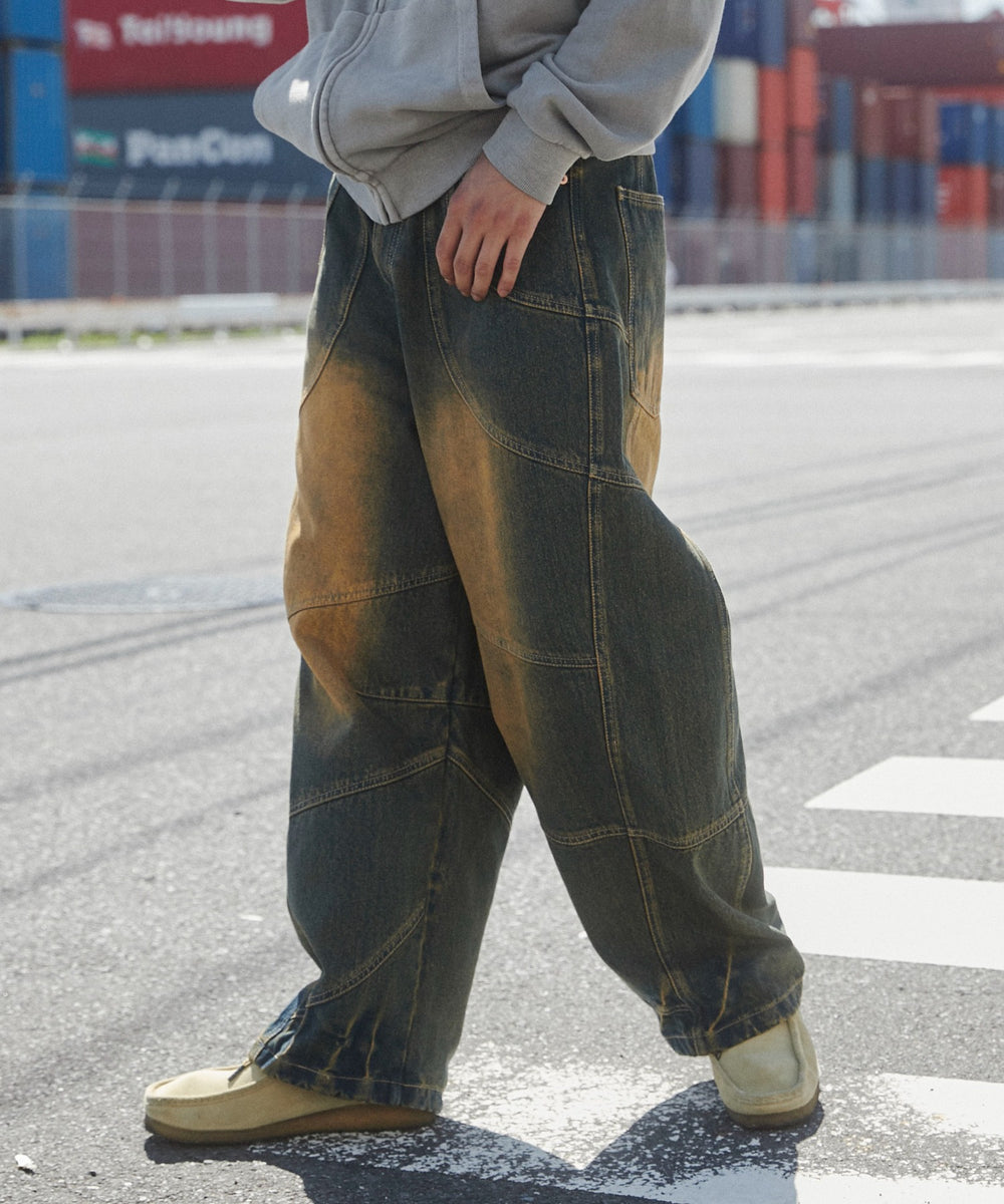 デニム中濃加工　モデル：178㎝　L着用