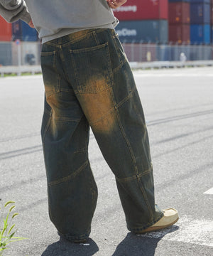 デニム中濃加工　モデル：178㎝　L着用