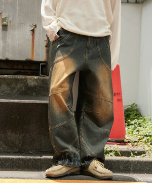 デニム中濃加工 モデル：178cm L着用