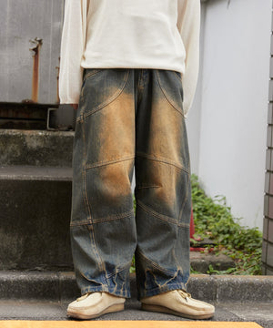 デニム中濃加工 モデル：178cm L着用