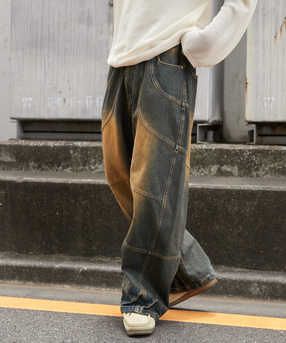 デニム中濃加工 モデル：178cm L着用