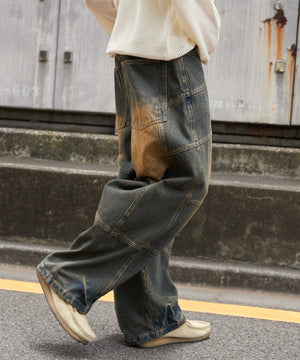 デニム中濃加工 モデル：178cm L着用