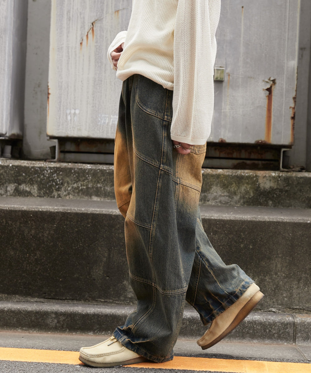 デニム中濃加工 モデル：178cm L着用