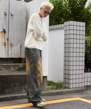 デニム中濃加工 モデル：178cm L着用