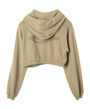 ピグメントショートグラフィックプルパーカー