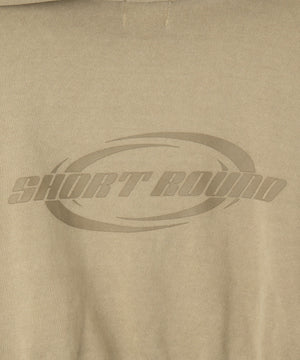 ピグメントショートグラフィックプルパーカー