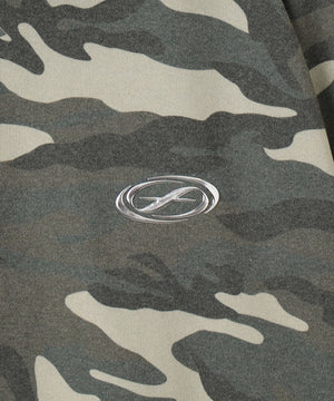 パターンメタルワンポイントプルパーカー