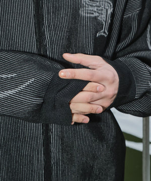 トライバルスリーブニットブルゾン