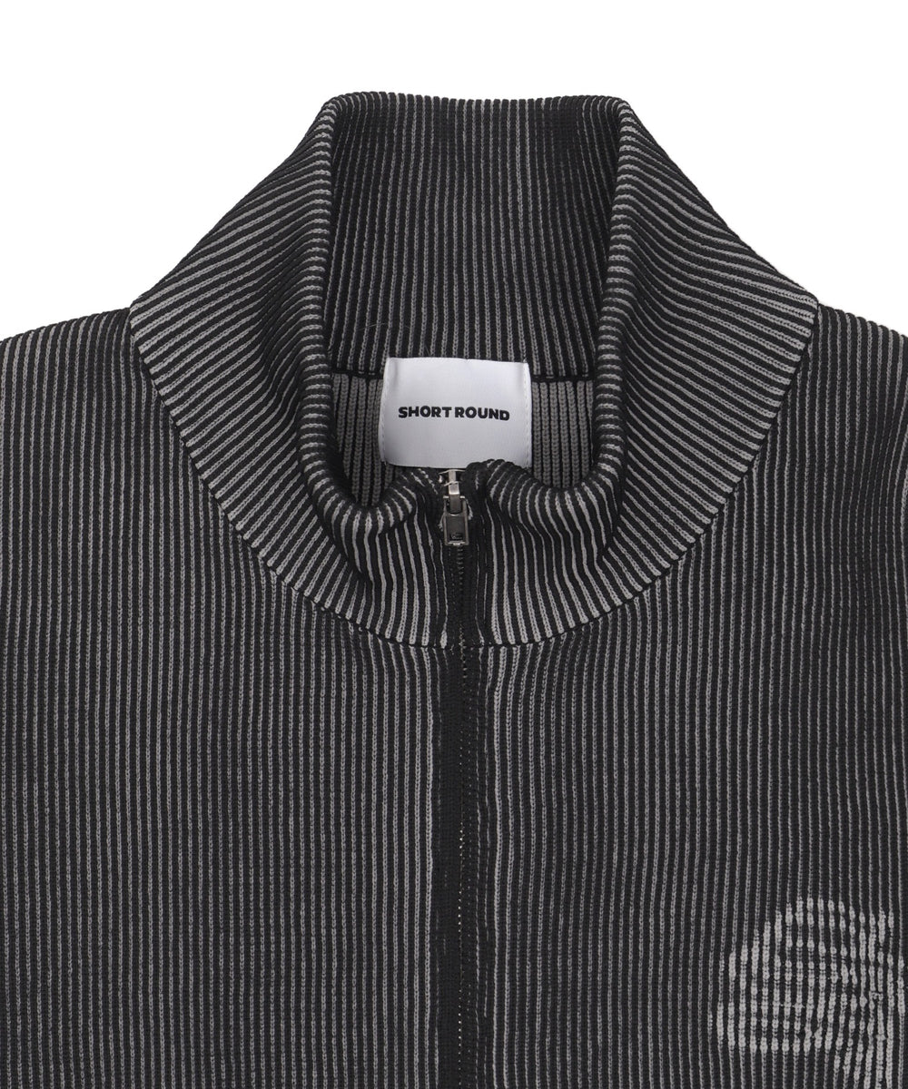 トライバルスリーブニットブルゾン