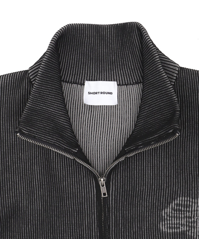 トライバルスリーブニットブルゾン