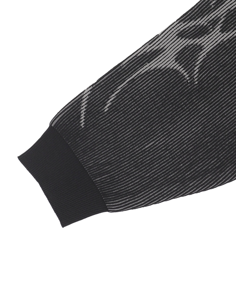 トライバルスリーブニットブルゾン