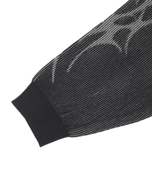 トライバルスリーブニットブルゾン