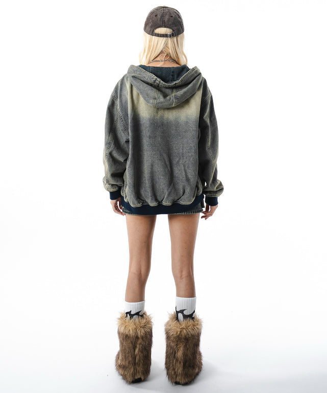 デニム淡加工 モデル：172cm M着用