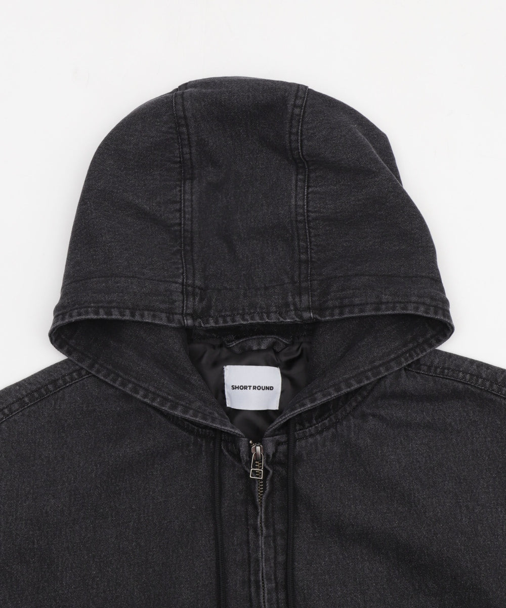 フードデニムブルゾン
