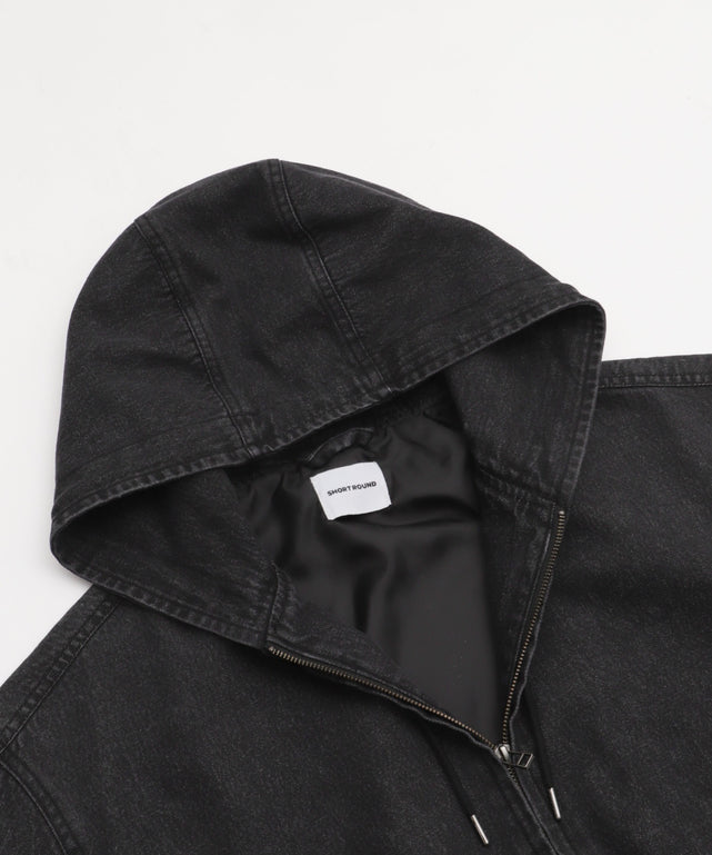 フードデニムブルゾン