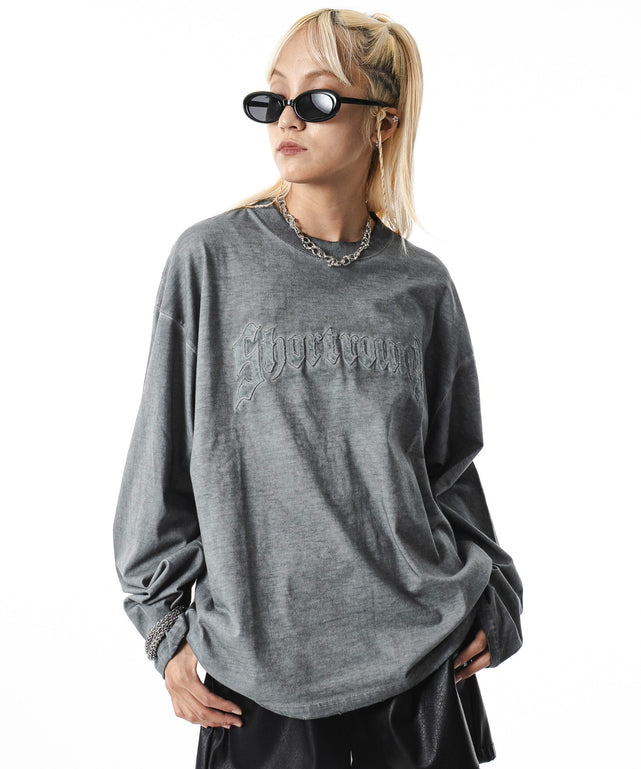 コールドダイダメージアップリケT（LS）/グレー モデル：172cm L着用