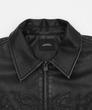 MA55IVE　PUショートグラフィックブルゾン