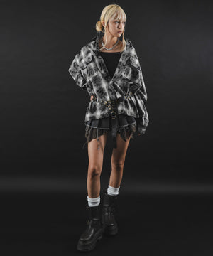 ブラックチェック1 モデル：172cm L着用