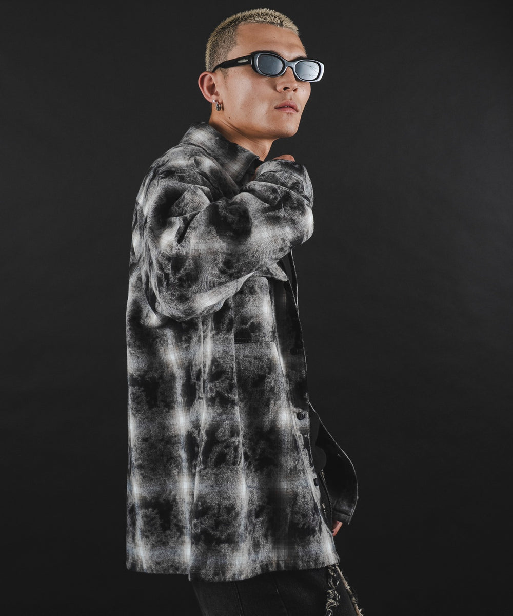 ブラックチェック1 モデル：180cm L着用