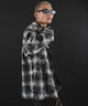 ブラックチェック1 モデル：180cm L着用