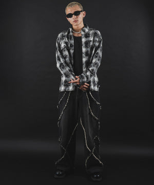 ブラックチェック1 モデル：180cm L着用