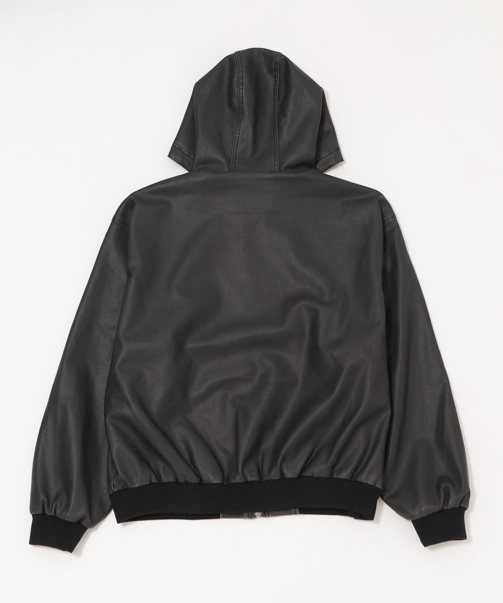 PUフードブルゾン