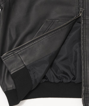 PUフードブルゾン