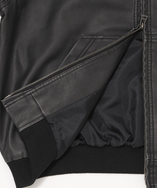 PUフードブルゾン