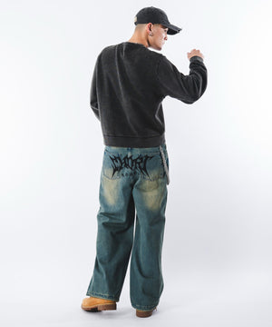 デニム中濃加工 モデル：180cm L着用